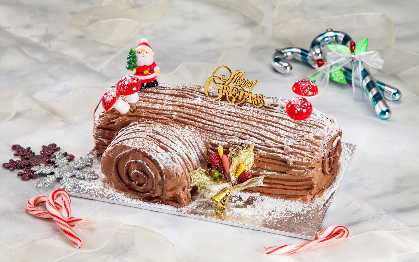 Christmas log cake