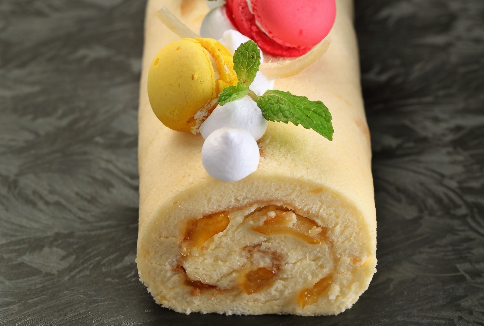 Yuzu Swiss Roll With Honey Mascarpone Cream