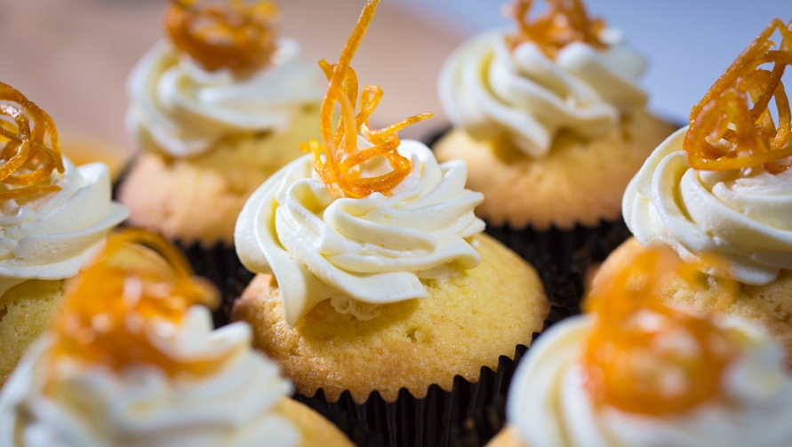 Mini orange pound cake